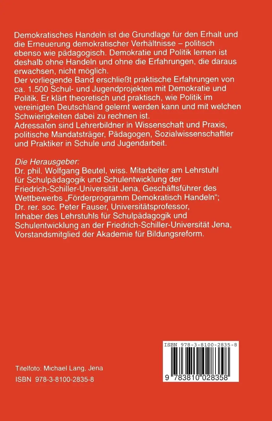 Rückseite: 9783810028358 | Erfahrene Demokratie. Wie Politik praktisch gelernt werden kann | Buch