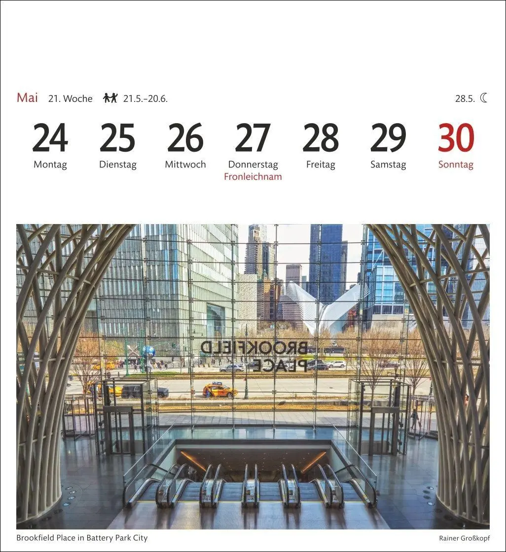 Bild: 9783840038358 | New York Sehnsuchtskalender 2027 - Wochenkalender mit 53 Postkarten