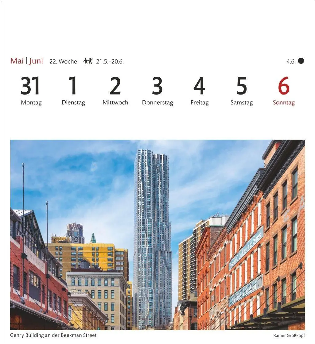 Bild: 9783840038358 | New York Sehnsuchtskalender 2027 - Wochenkalender mit 53 Postkarten