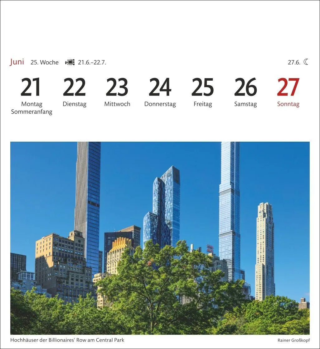 Bild: 9783840038358 | New York Sehnsuchtskalender 2027 - Wochenkalender mit 53 Postkarten