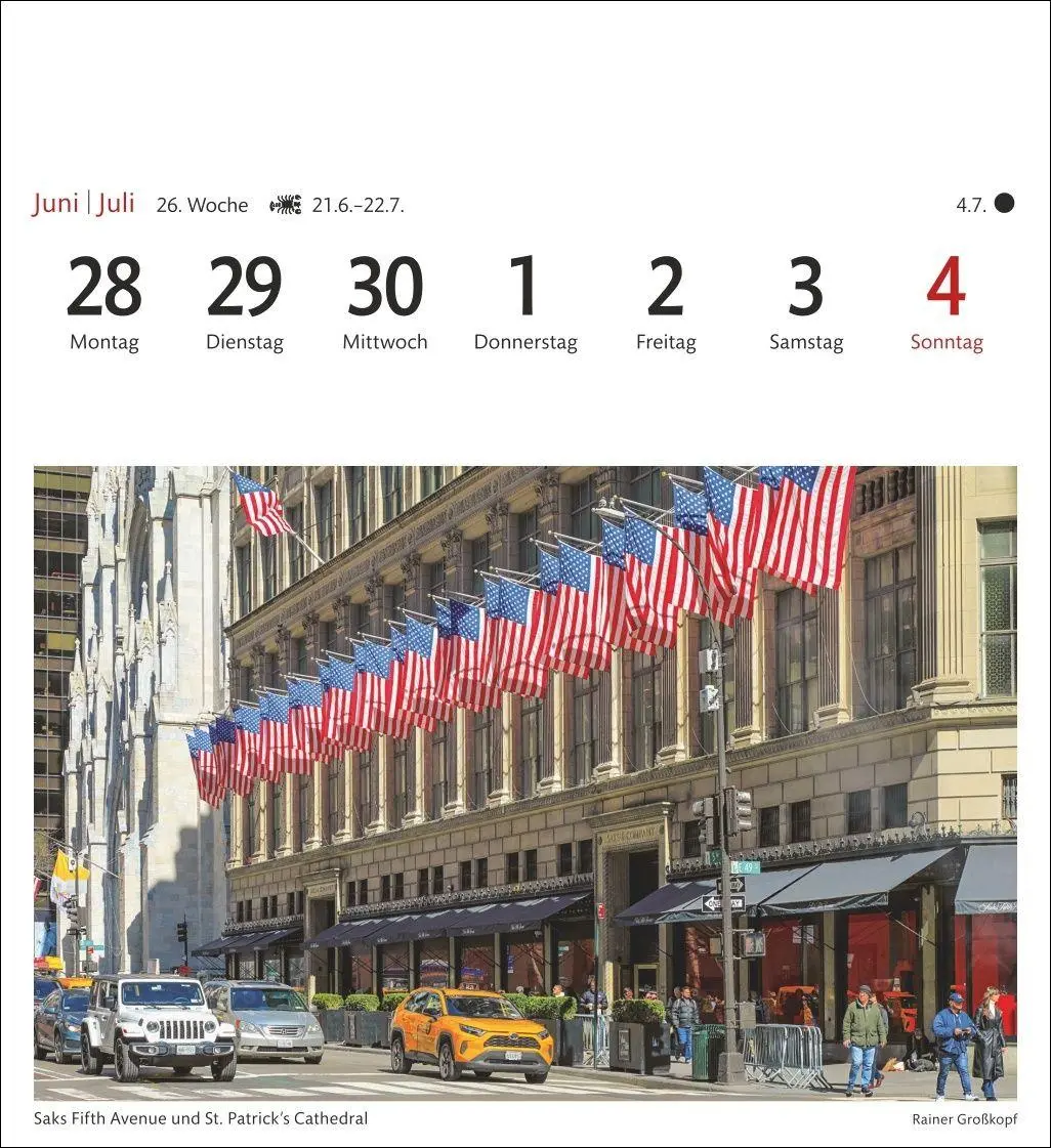 Bild: 9783840038358 | New York Sehnsuchtskalender 2027 - Wochenkalender mit 53 Postkarten