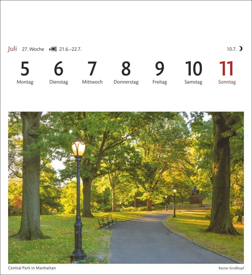Bild: 9783840038358 | New York Sehnsuchtskalender 2027 - Wochenkalender mit 53 Postkarten