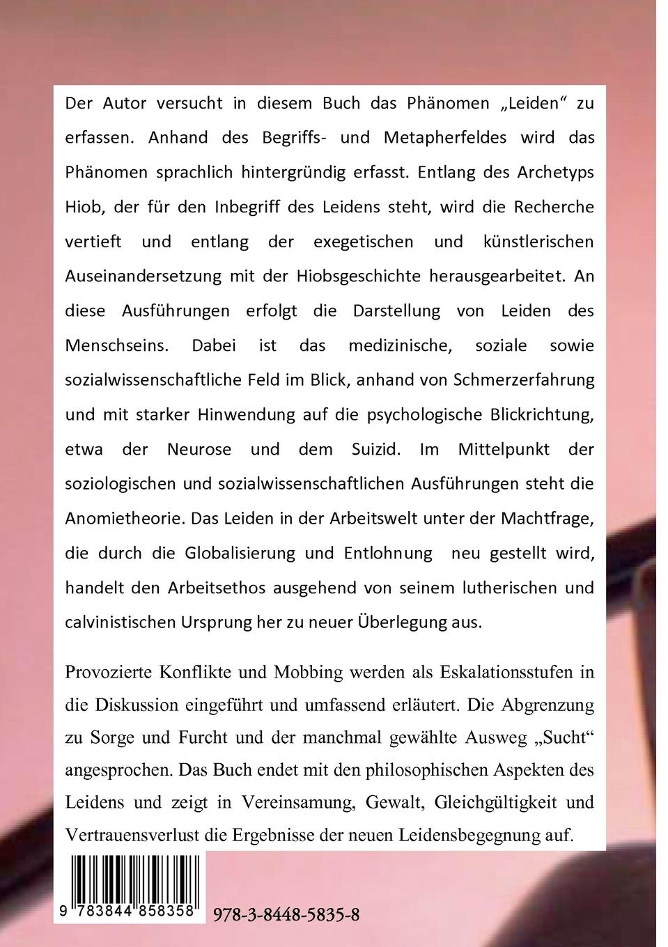 Rückseite: 9783844858358 | Soziale Aspekte des Leidens | Roland Mierzwa | Taschenbuch | 612 S.