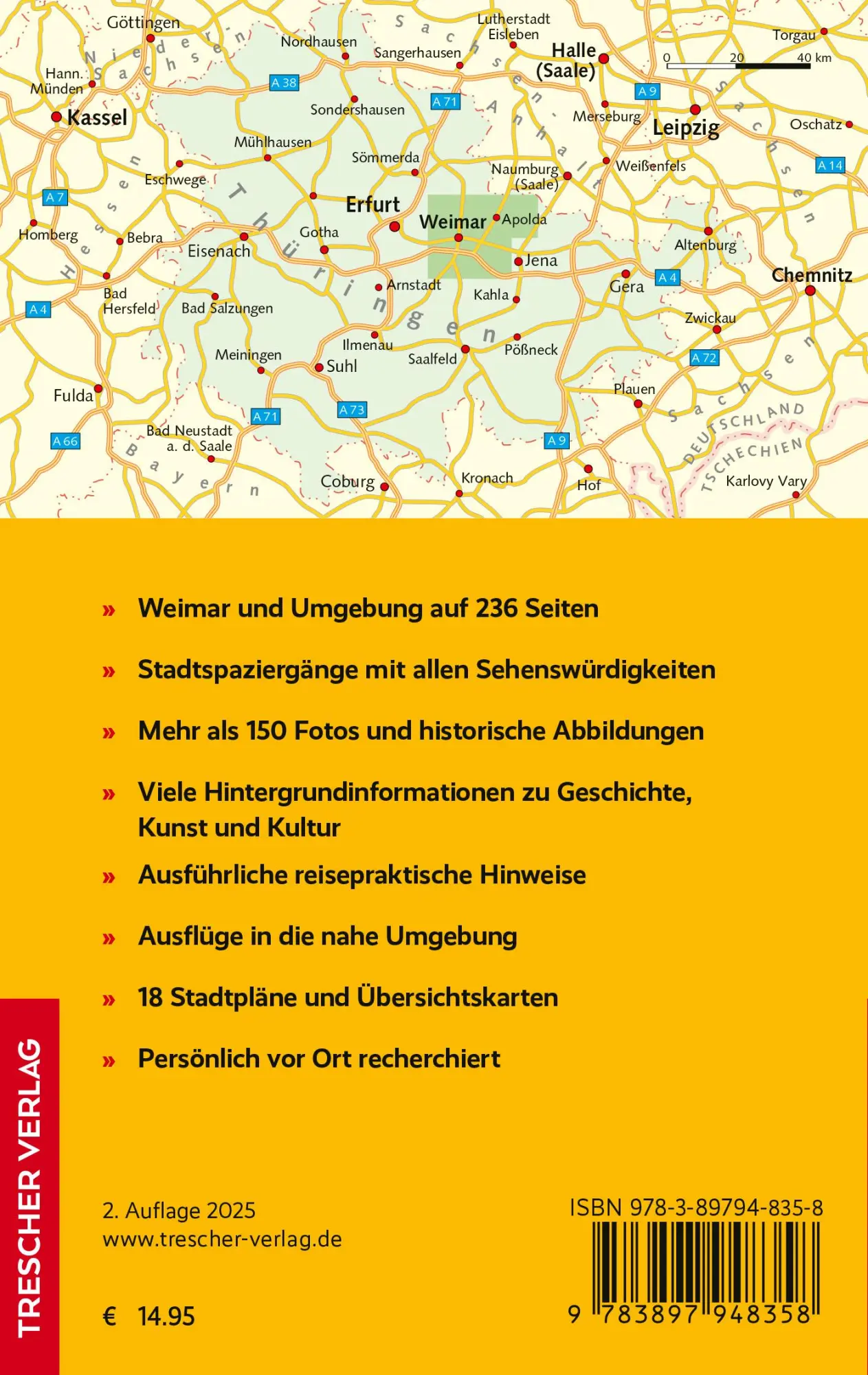 Rückseite: 9783897948358 | TRESCHER Reiseführer Weimar | Kerstin Sucher (u. a.) | Taschenbuch