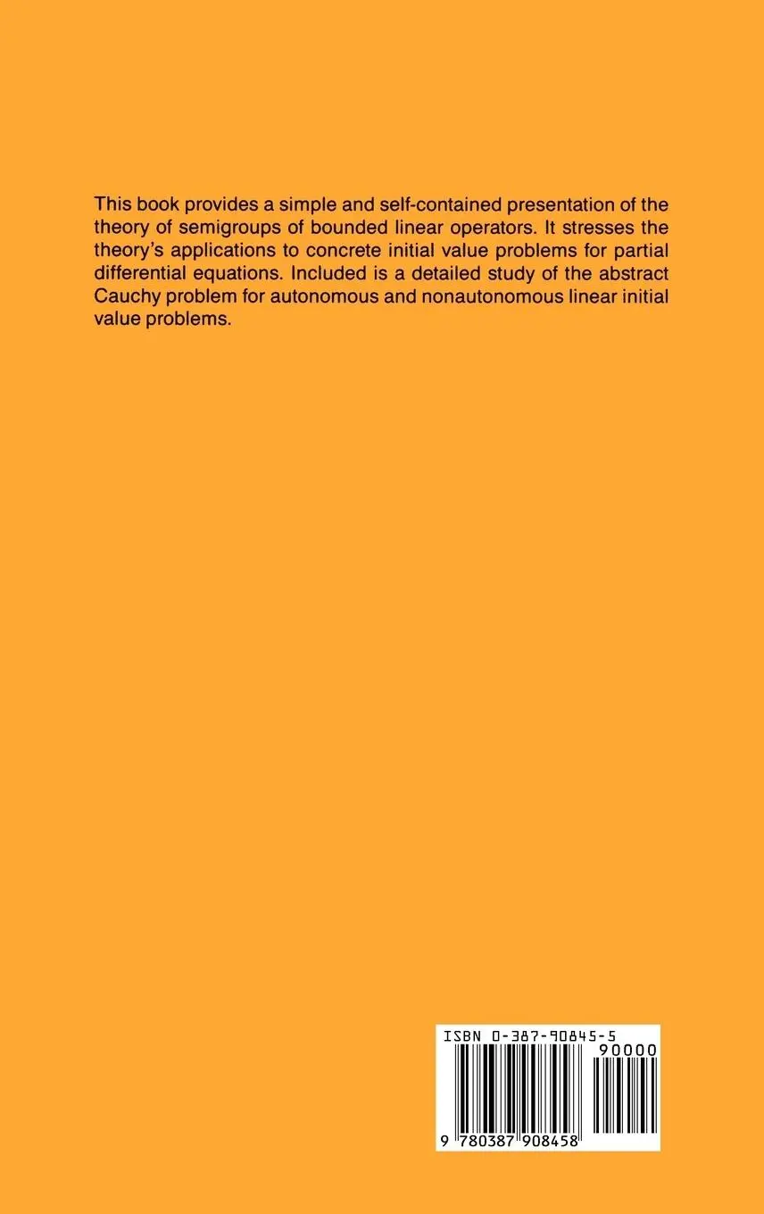 Rückseite: 9780387908458 | Semigroups of Linear Operators and Applications to Partial... Rückseite: 9780387908458 | Semigroups of Linear Operators and Applications to Partial...
