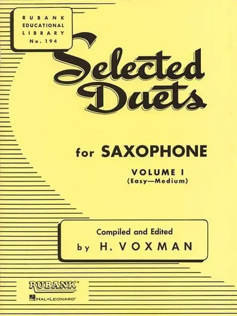 Cover: 9781423438458 | Selected Duets for Saxophone Volume 1: Easy to Medium Alto...