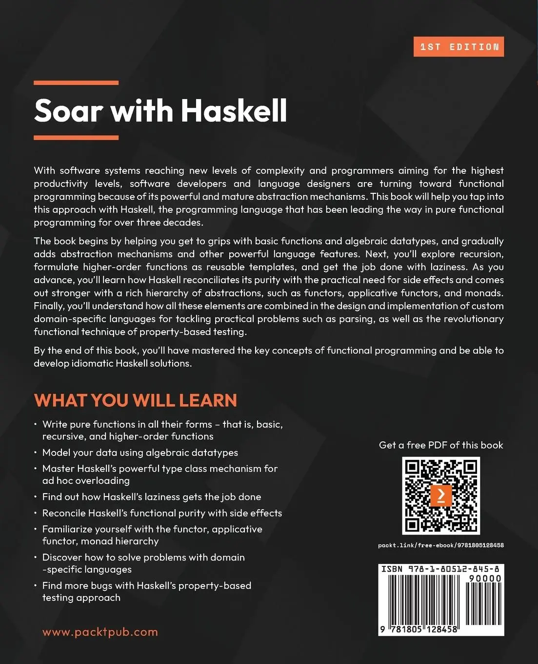 Rückseite: 9781805128458 | Soar with Haskell | Tom Schrijvers | Taschenbuch | Englisch | 2023