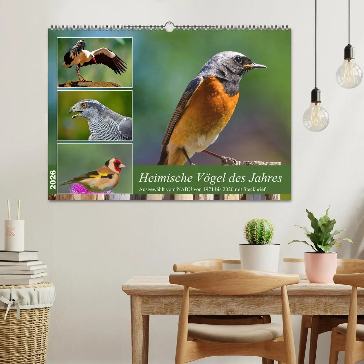 Bild: 9783457518458 | Heimische Vögel des Jahres (Wandkalender 2026 DIN A2 quer),...