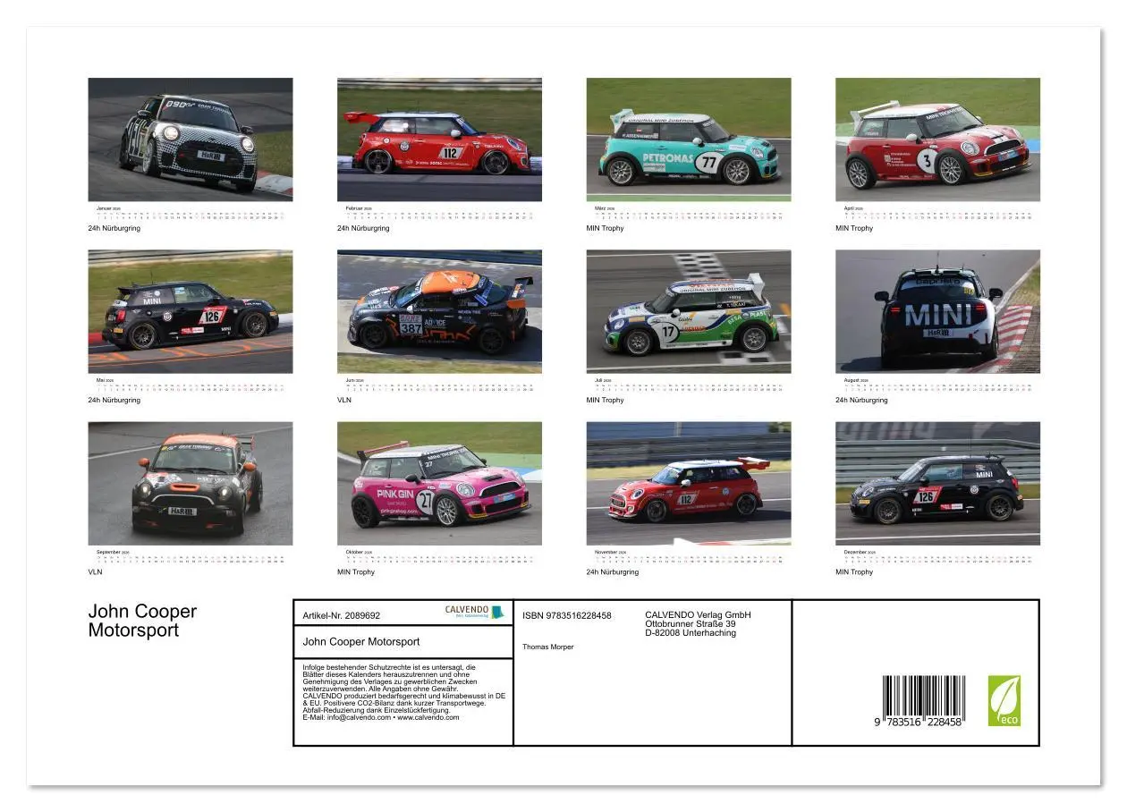Bild: 9783516228458 | John Cooper Motorsport (Wandkalender 2026 DIN A3 quer), CALVENDO...