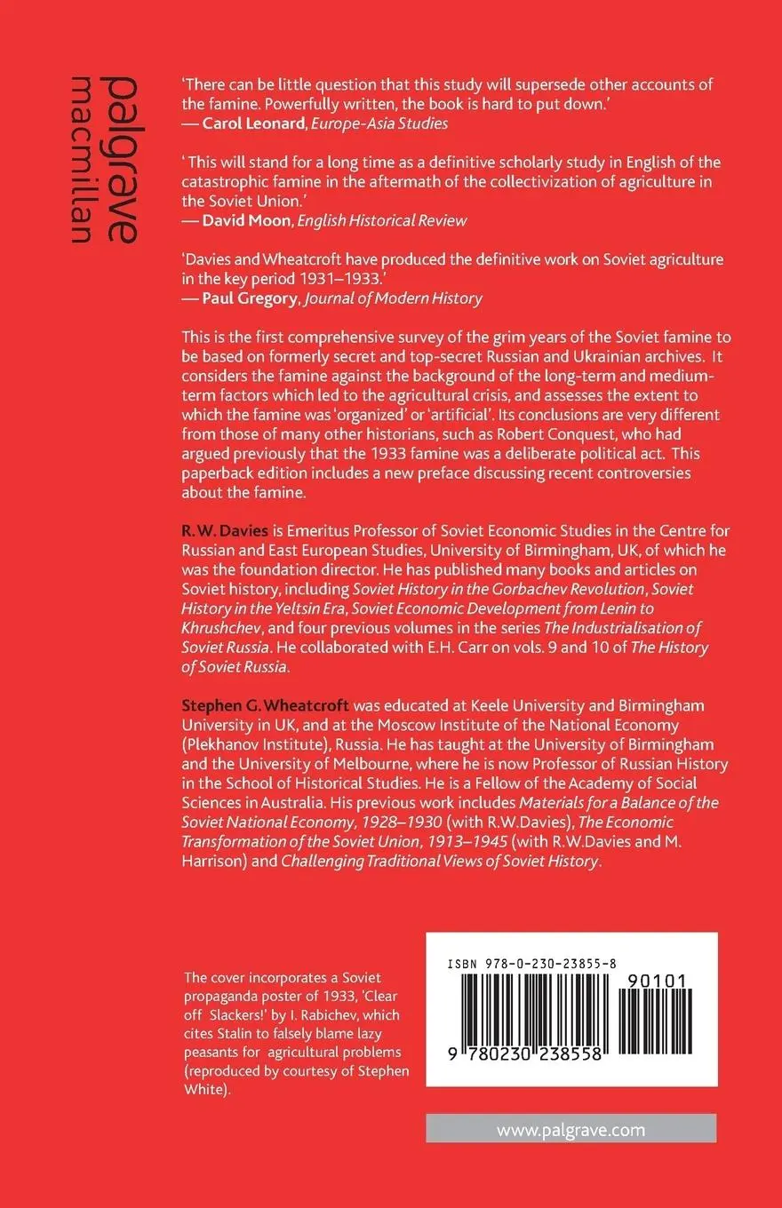 Rückseite: 9780230238558 | The Years of Hunger: Soviet Agriculture, 1931-1933 | Taschenbuch