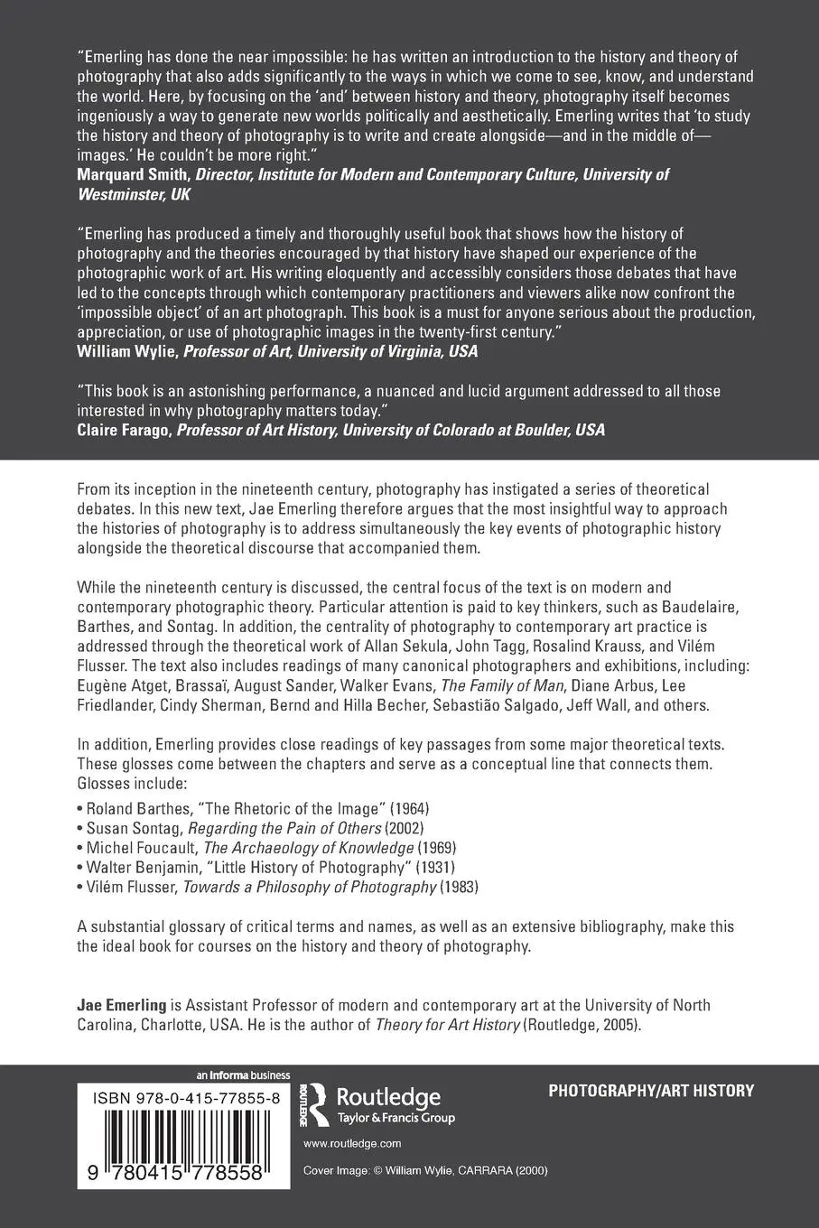 Rückseite: 9780415778558 | Photography | History and Theory | Jae Emerling | Taschenbuch | 2011