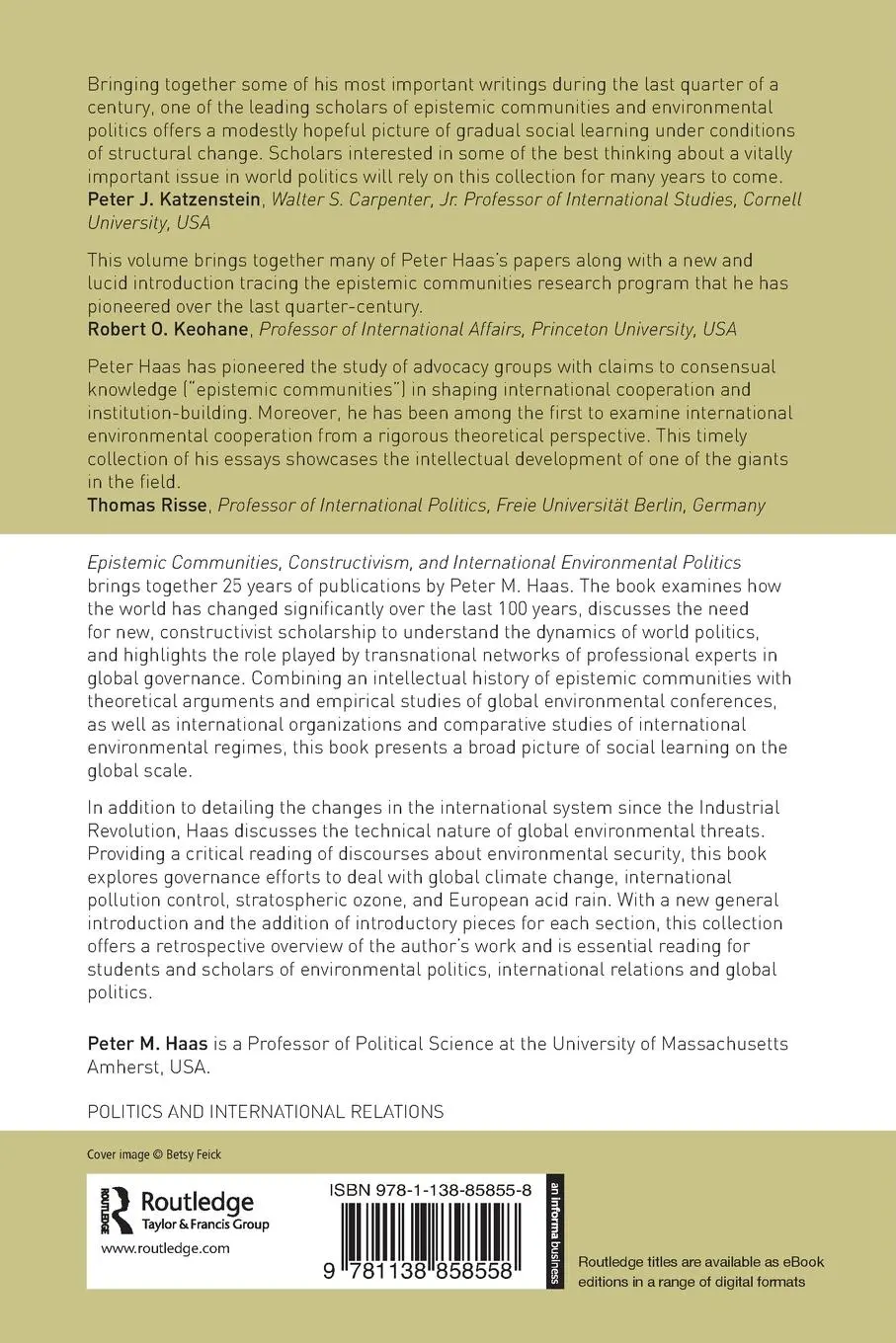 Rückseite: 9781138858558 | Epistemic Communities, Constructivism, and International...