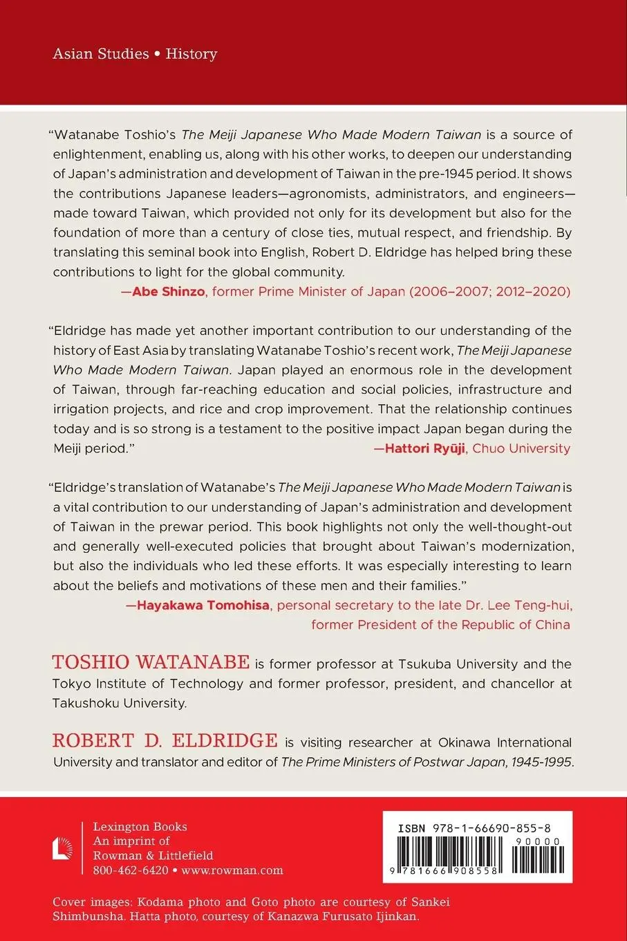 Rückseite: 9781666908558 | The Meiji Japanese Who Made Modern Taiwan | Toshio Watanabe | Buch