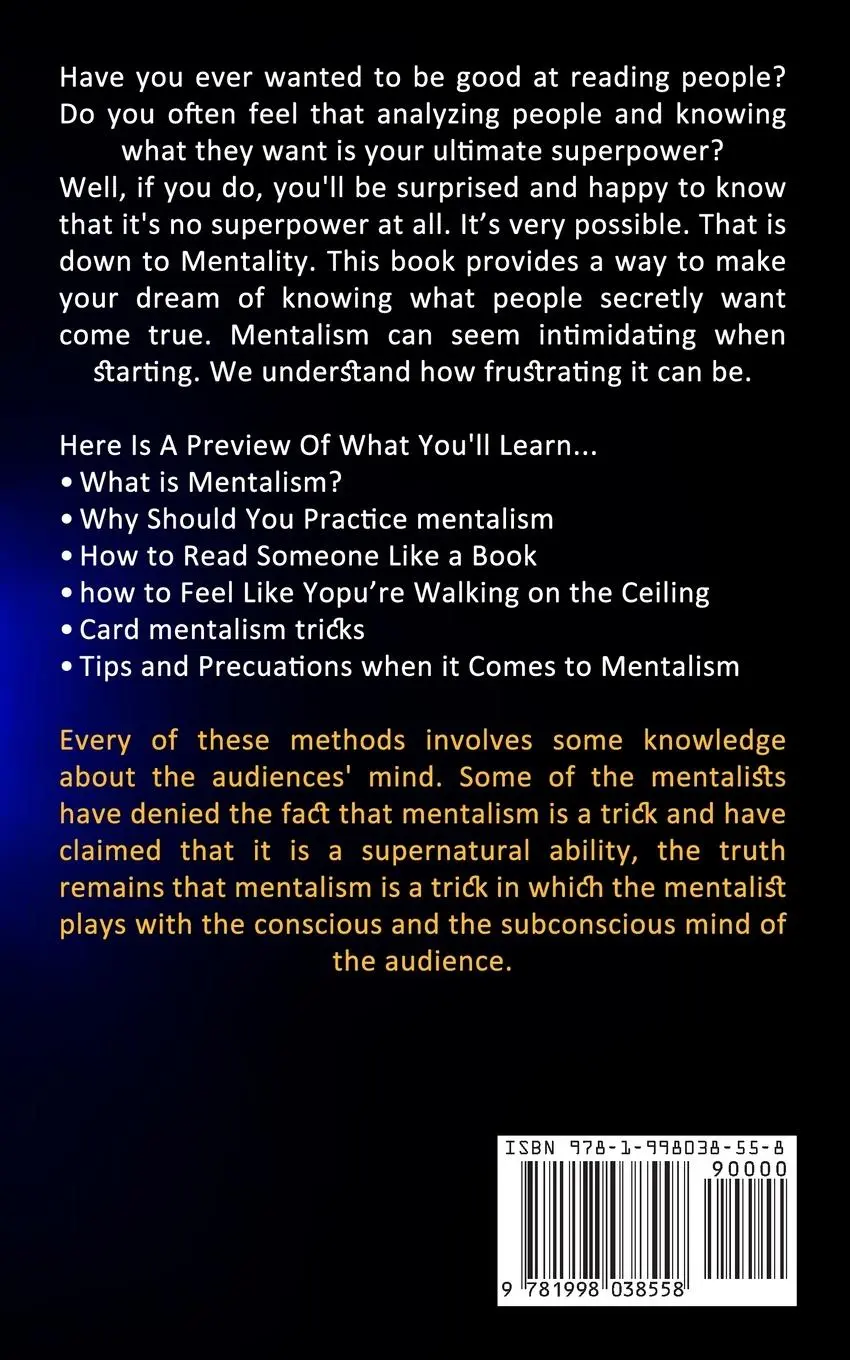 Rückseite: 9781998038558 | Mentalism | Thomas Sawyers | Taschenbuch | Englisch | 2023