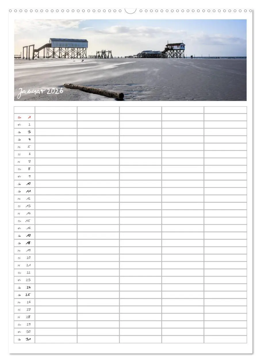 Bild: 9783516388558 | Nordfriesland - Familienplaner (hochwertiger Premium Wandkalender...