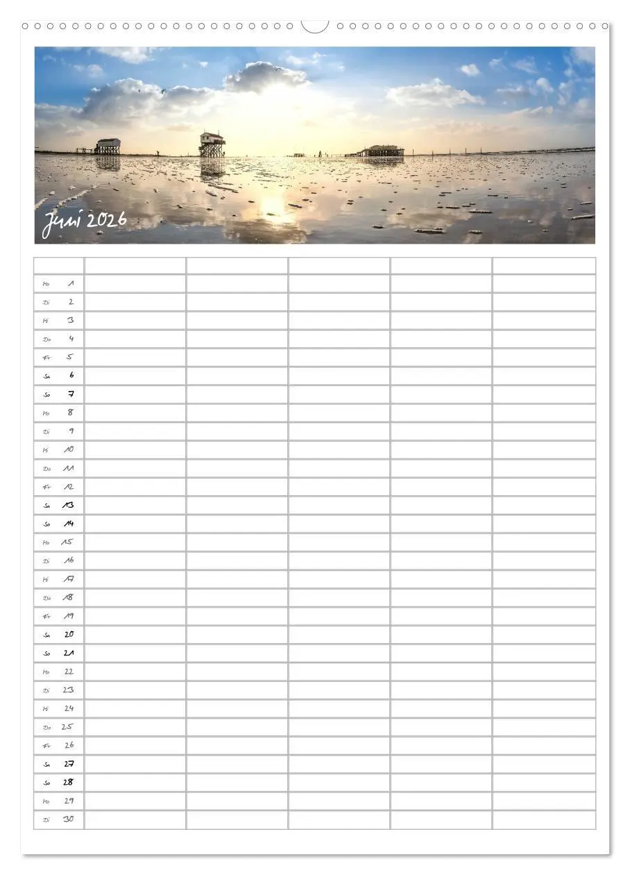 Bild: 9783516388558 | Nordfriesland - Familienplaner (hochwertiger Premium Wandkalender...