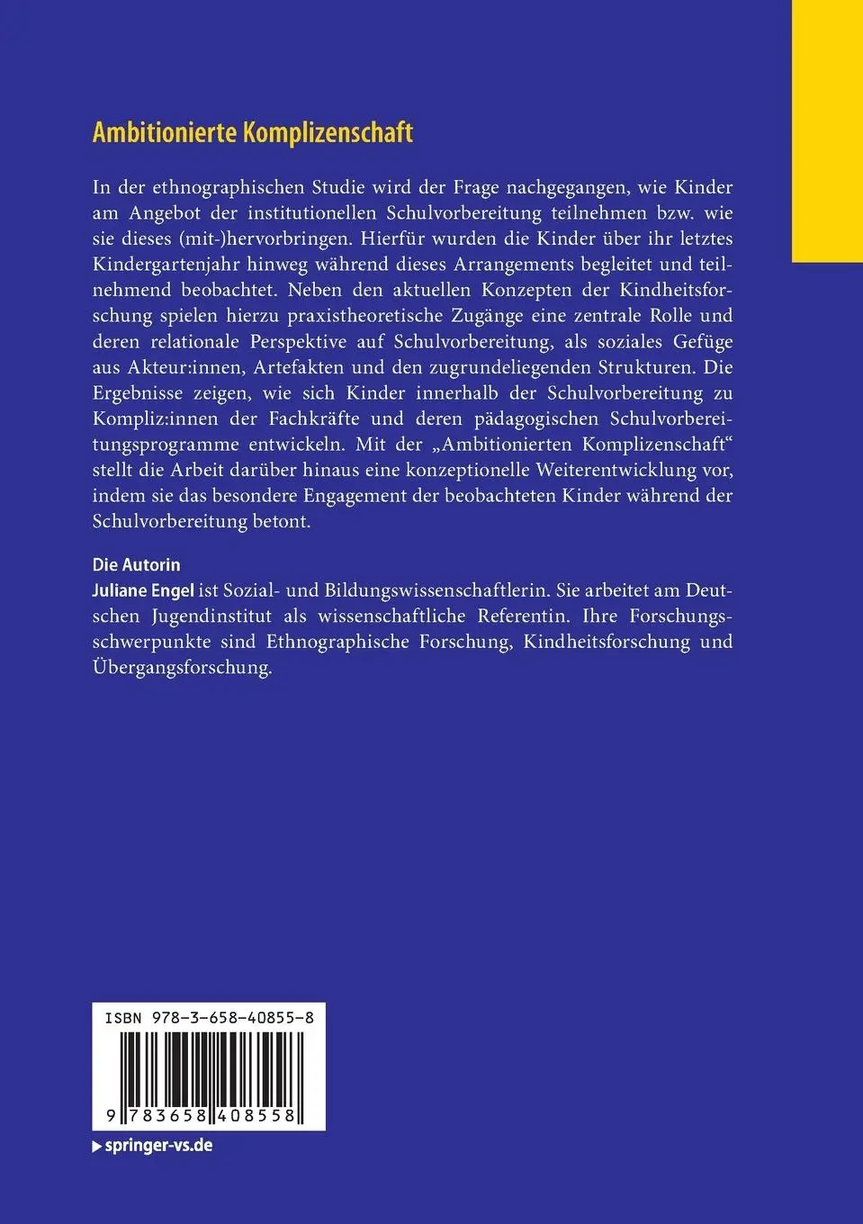 Rückseite: 9783658408558 | Ambitionierte Komplizenschaft | Juliane Engel | Taschenbuch | ix