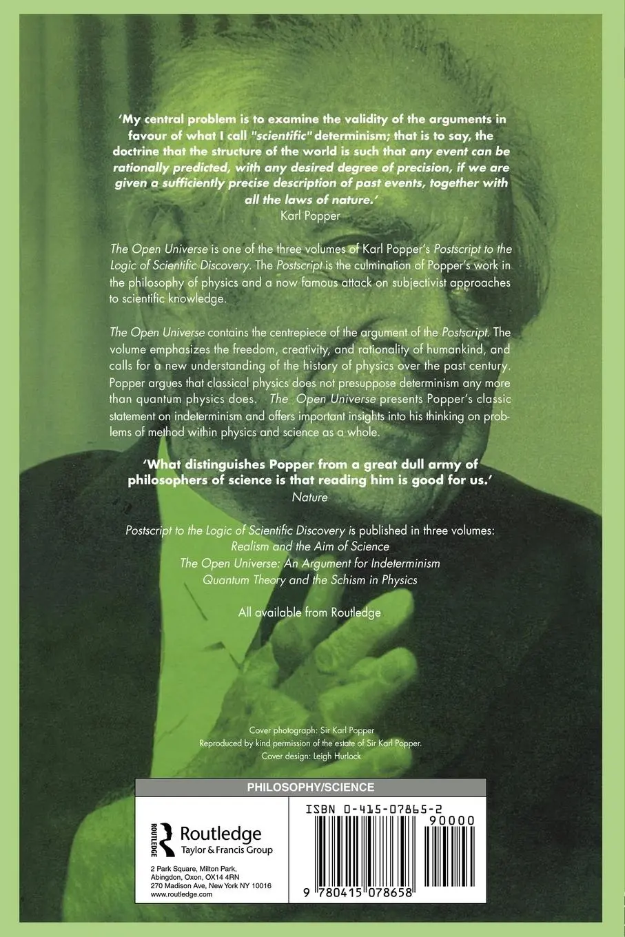 Rückseite: 9780415078658 | The Open Universe | Karl Popper | Taschenbuch | Englisch | 1988