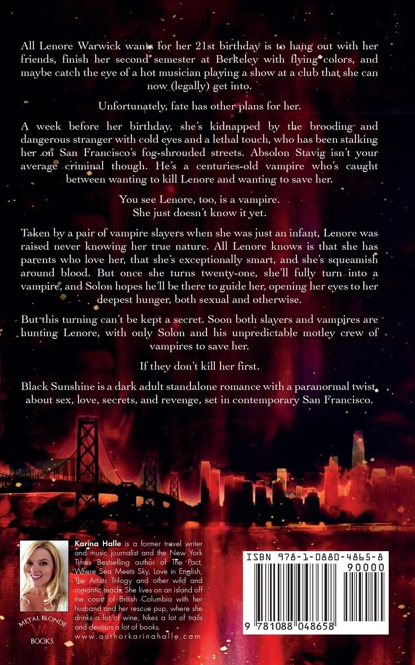 Rückseite: 9781088048658 | Black Sunshine | Karina Halle | Taschenbuch | Englisch | 2022