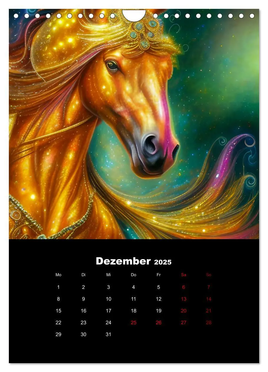 Bild: 9783435888658 | Pferde im goldenen Kleid (Wandkalender 2025 DIN A4 hoch), CALVENDO...