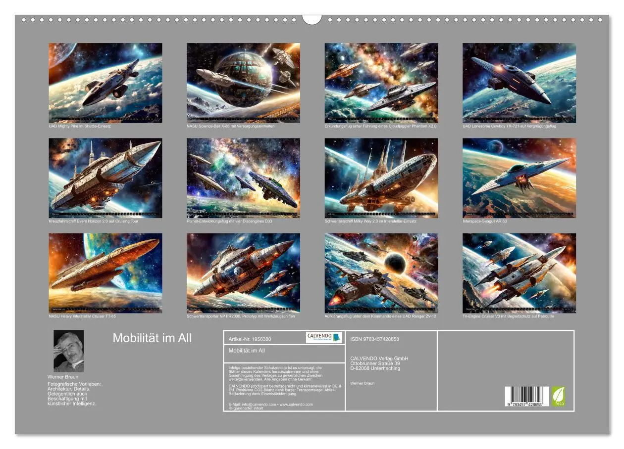 Bild: 9783457428658 | Mobilität im All (Wandkalender 2026 DIN A2 quer), CALVENDO...
