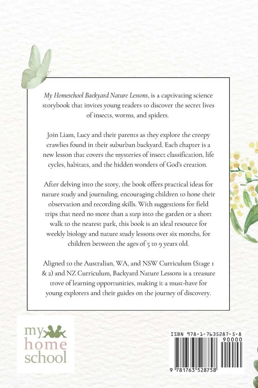 Rückseite: 9781763528758 | My Homeschool Backyard Nature Lessons | Michelle Morrow | Taschenbuch