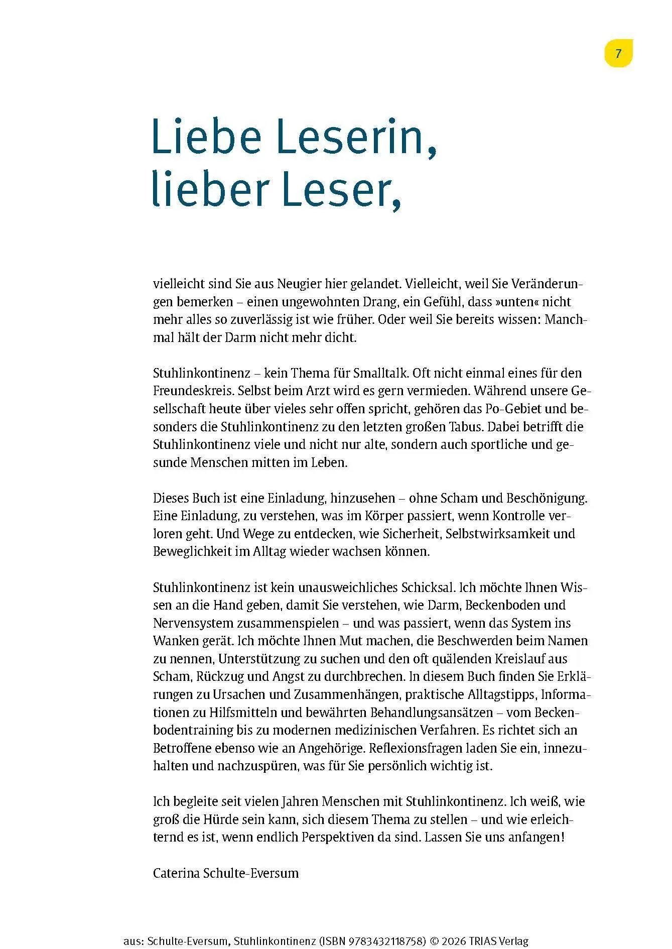 Bild: 9783432118758 | Stuhlinkontinenz | Caterina Schulte-Eversum | Taschenbuch | 144 S.