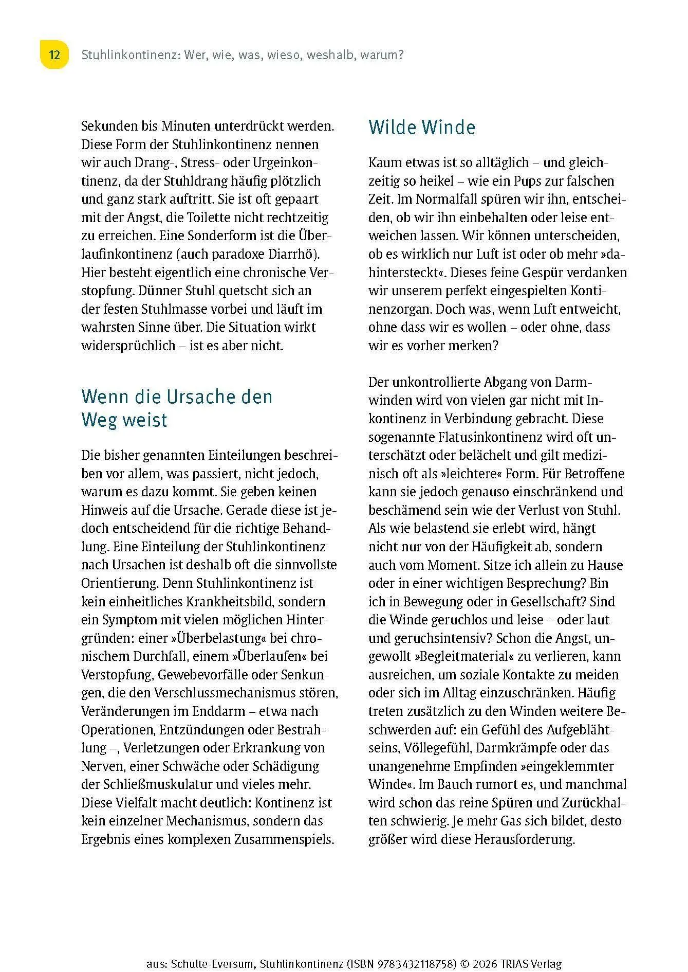 Bild: 9783432118758 | Stuhlinkontinenz | Caterina Schulte-Eversum | Taschenbuch | 144 S.