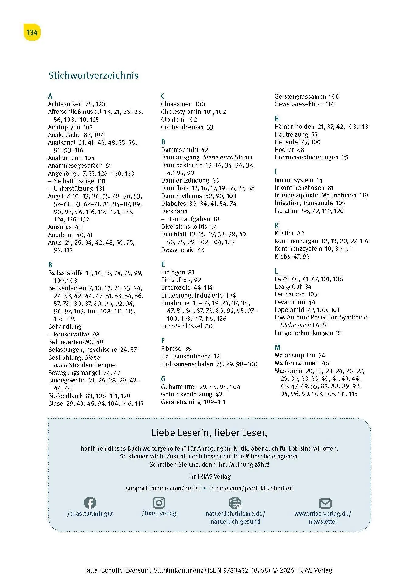 Bild: 9783432118758 | Stuhlinkontinenz | Caterina Schulte-Eversum | Taschenbuch | 144 S.