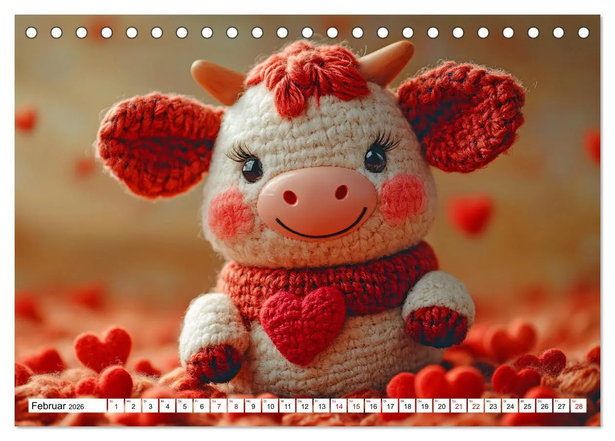 Bild: 9783457348758 | Strick-Safari - Gestrickte Tiere zum Verlieben (Tischkalender 2026...