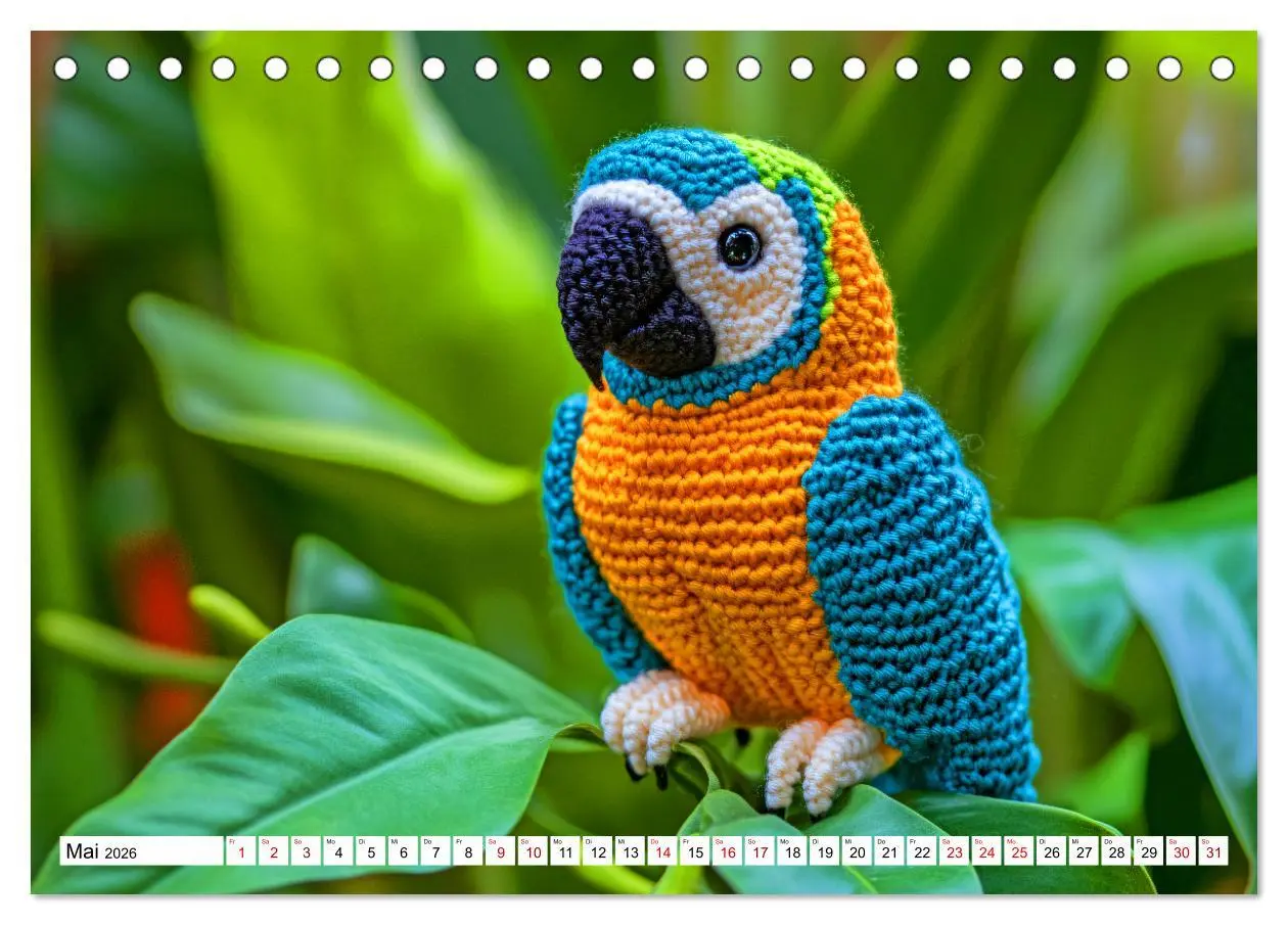 Bild: 9783457348758 | Strick-Safari - Gestrickte Tiere zum Verlieben (Tischkalender 2026...