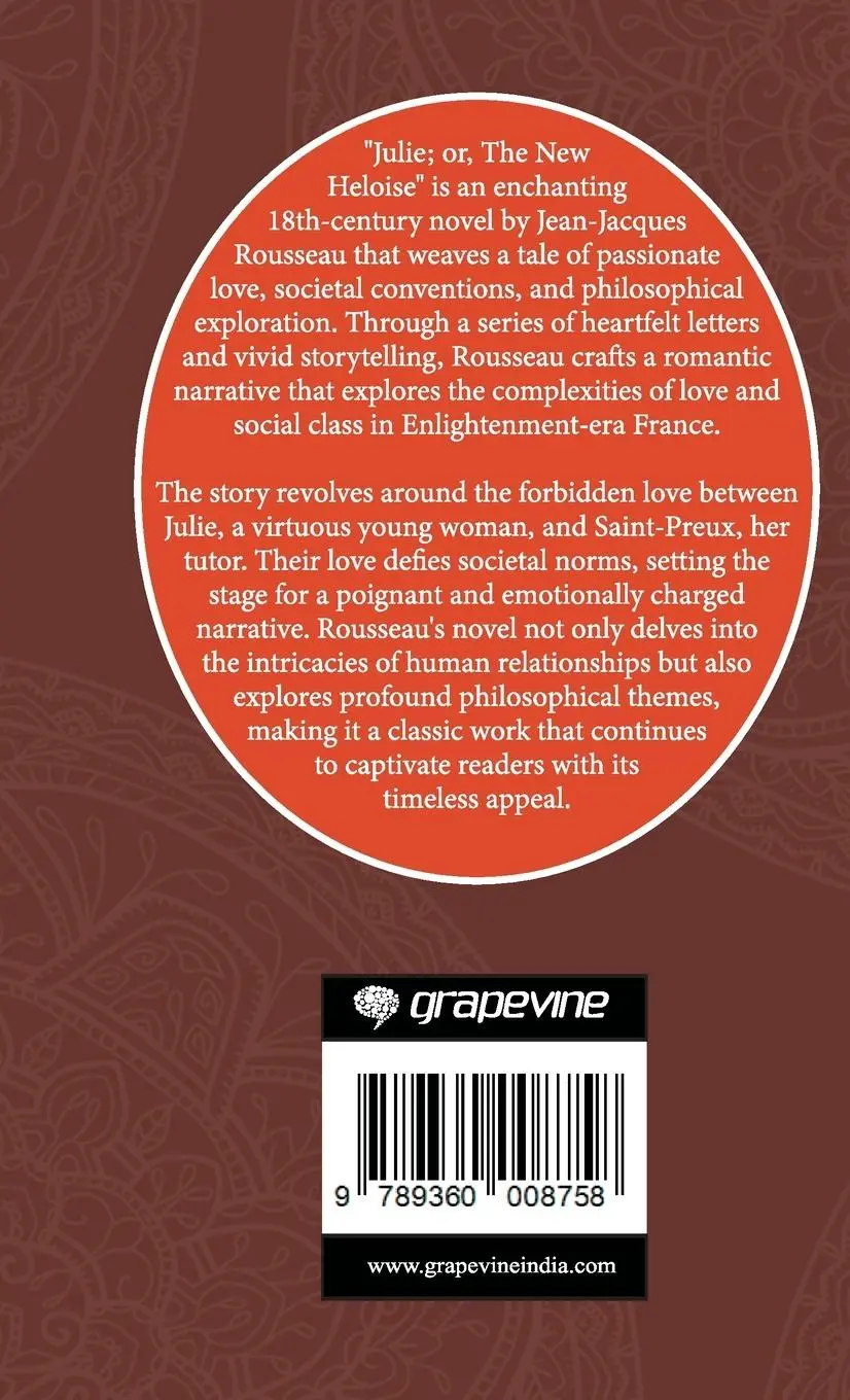 Rückseite: 9789360008758 | Julie; or, The New Heloise (Grapevine edition) | Rousseau (u. a.)
