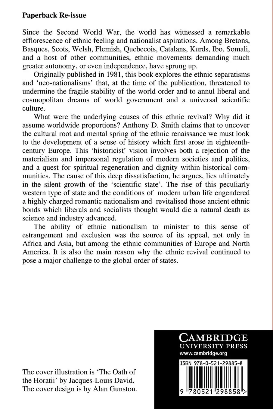 Rückseite: 9780521298858 | The Ethnic Revival | Anthony D. Smith (u. a.) | Taschenbuch | Englisch