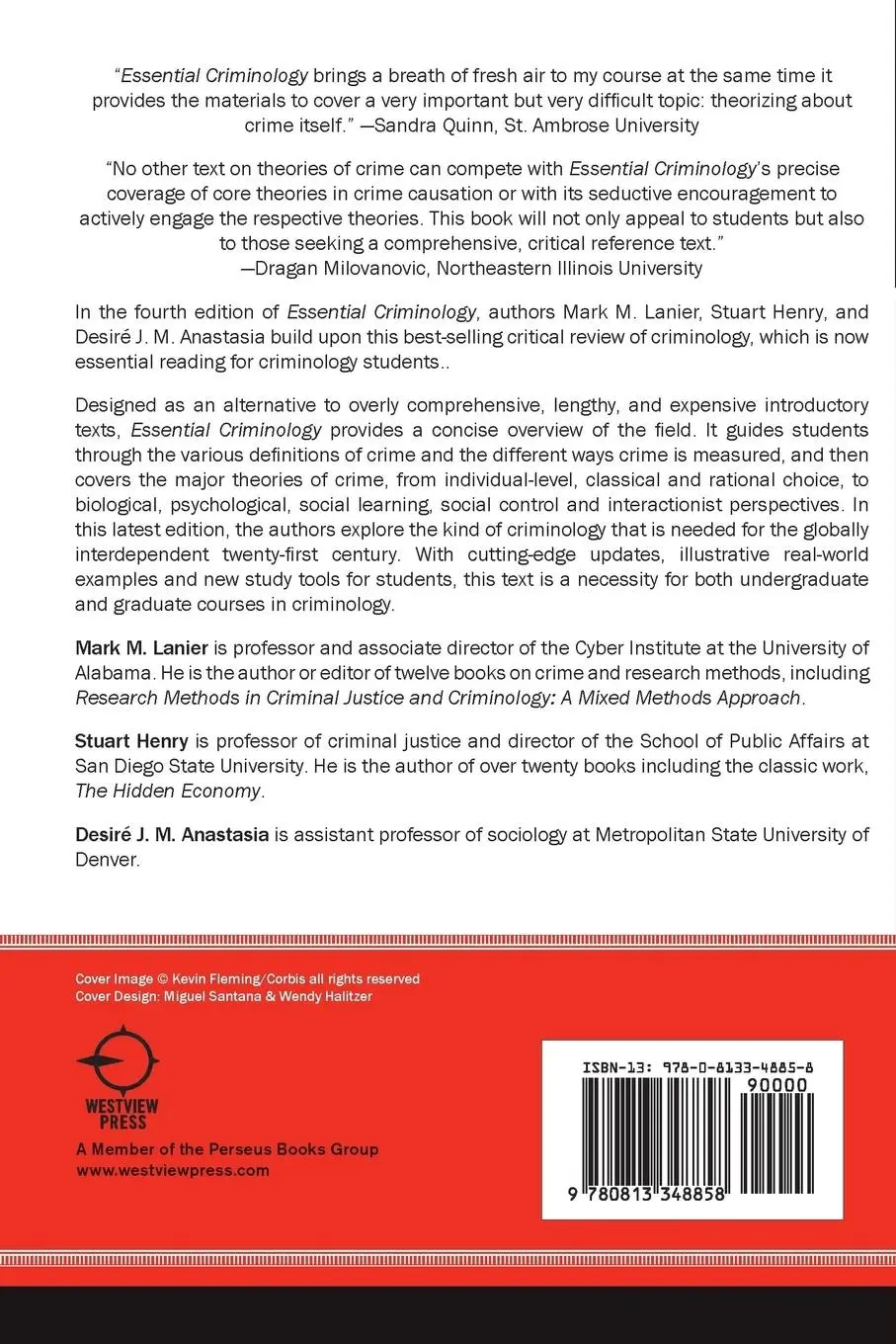 Rückseite: 9780813348858 | Essential Criminology | Mark M. Lanier (u. a.) | Taschenbuch | 2014