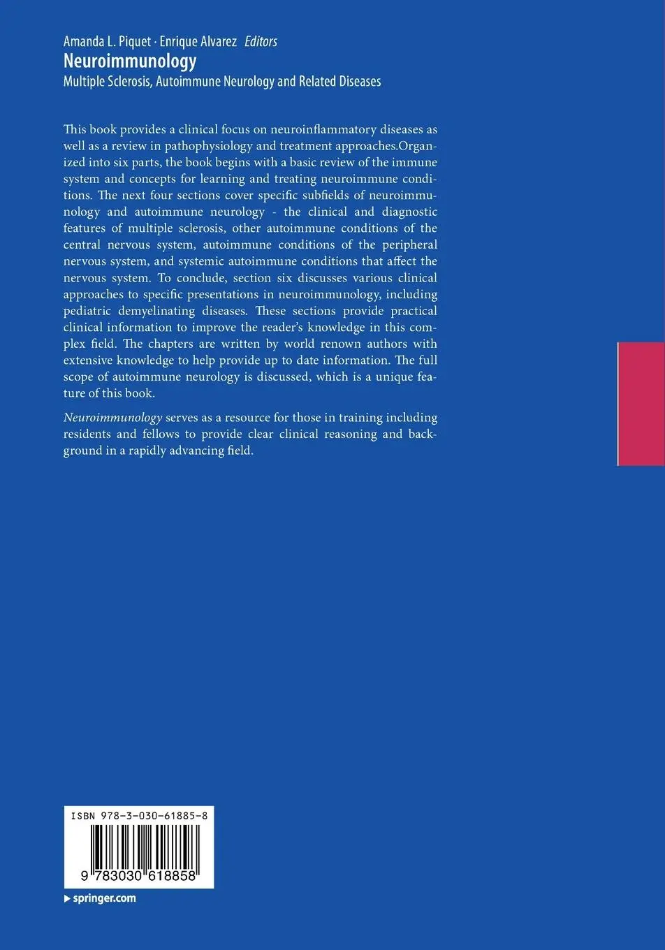 Rückseite: 9783030618858 | Neuroimmunology | Enrique Alvarez (u. a.) | Taschenbuch | xxiii | 2022