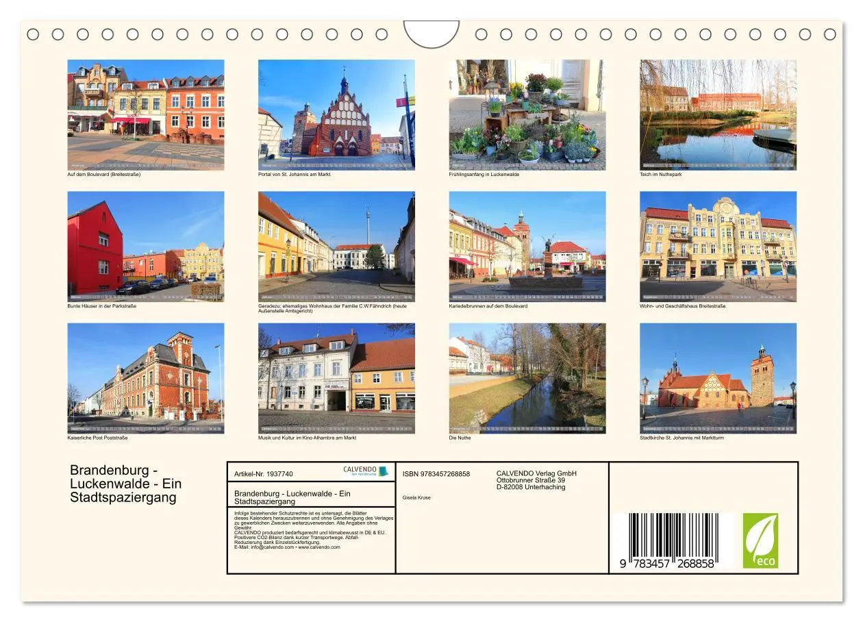 Bild: 9783457268858 | Brandenburg - Luckenwalde - Ein Stadtspaziergang (Wandkalender 2026...