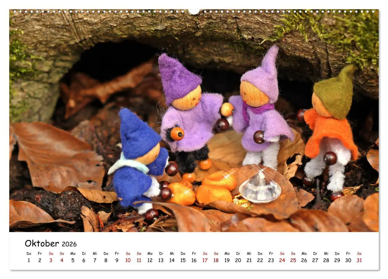 Bild: 9783457888858 | Die Abenteuer der vier kleinen Wichtel (Wandkalender 2026 DIN A2...