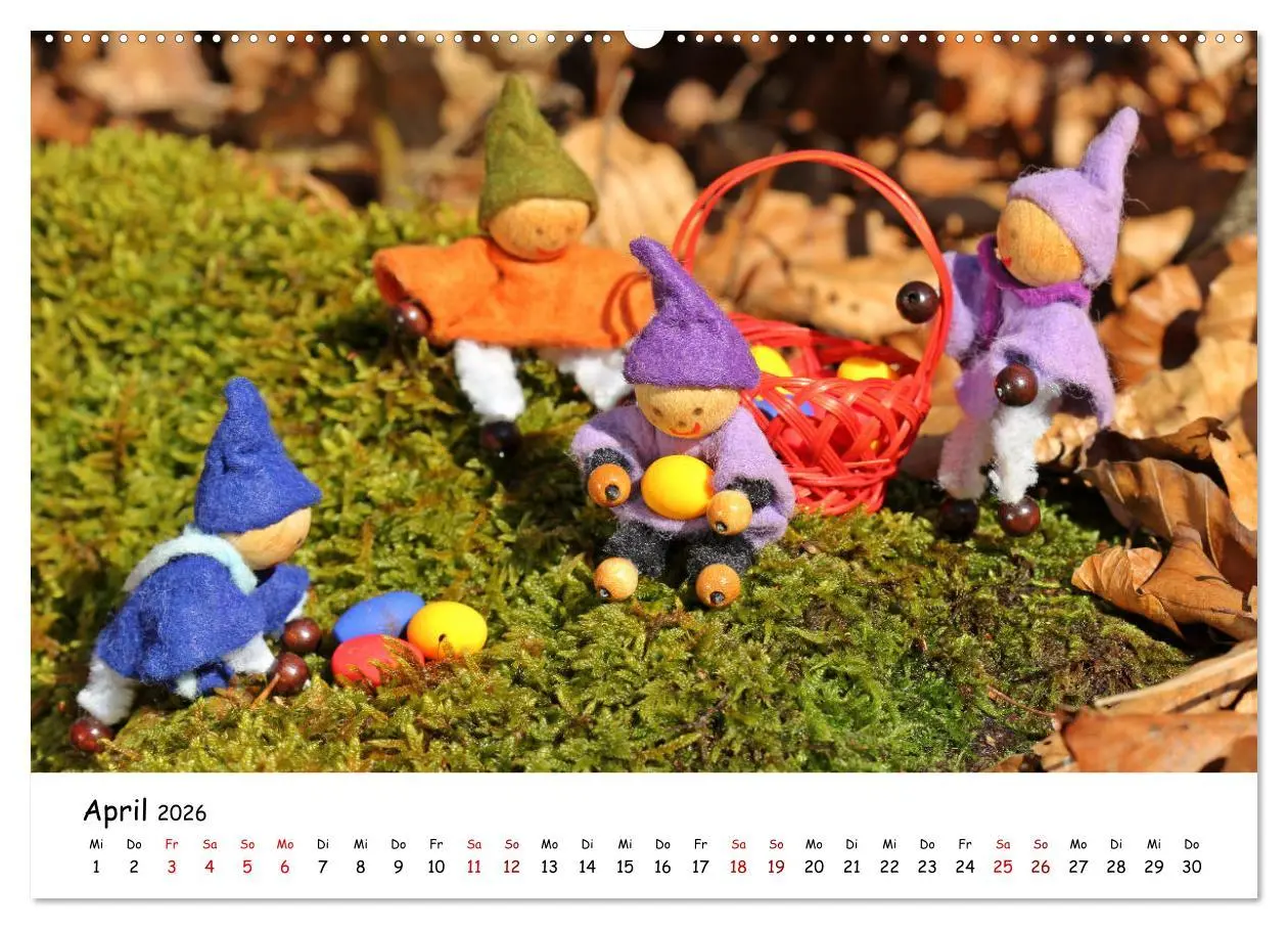 Bild: 9783457888858 | Die Abenteuer der vier kleinen Wichtel (Wandkalender 2026 DIN A2...