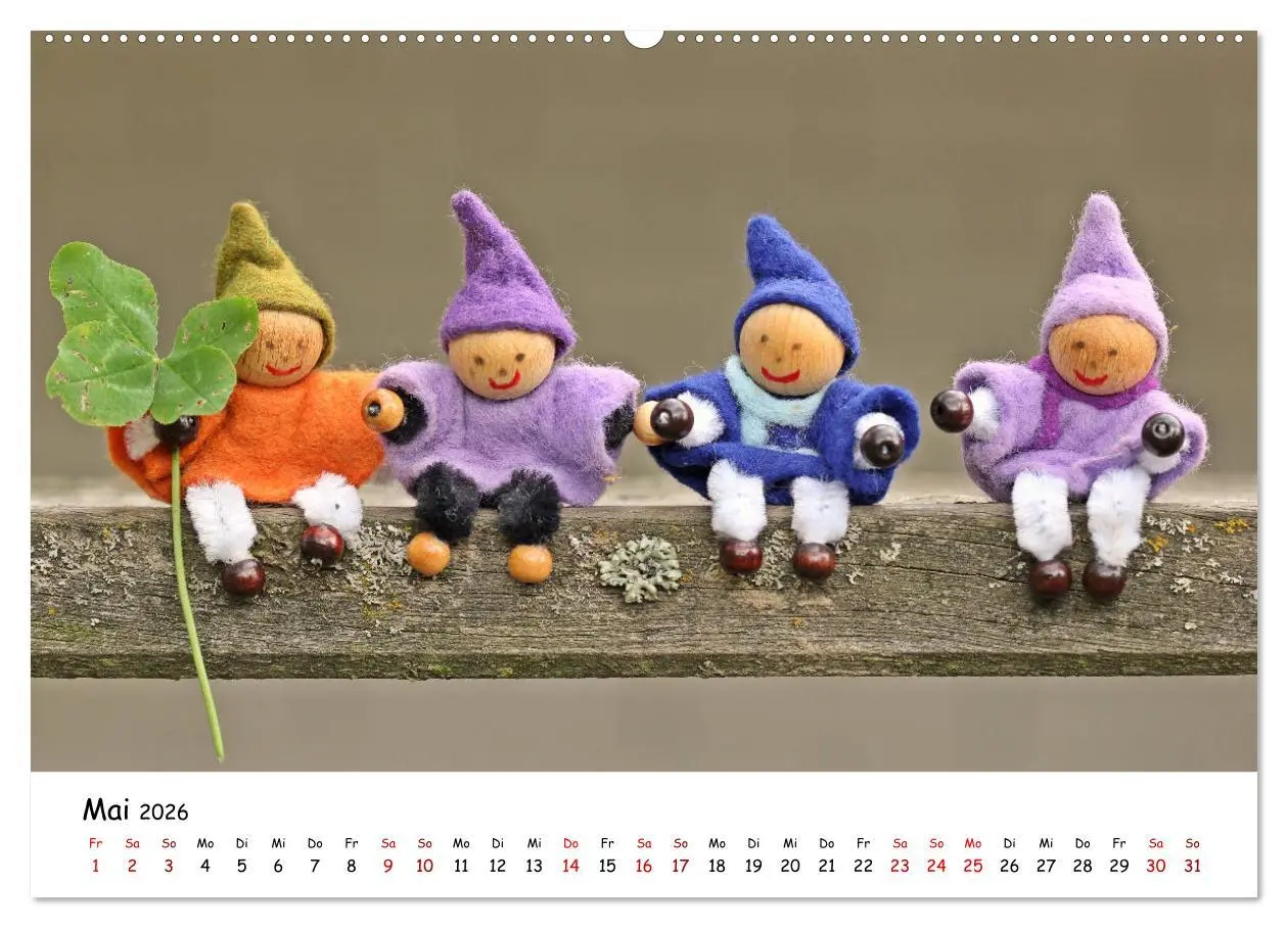 Bild: 9783457888858 | Die Abenteuer der vier kleinen Wichtel (Wandkalender 2026 DIN A2...