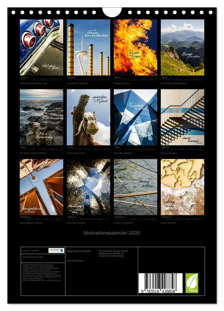 Bild: 9783516428858 | Motivationskalender 2026 (Wandkalender 2026 DIN A4 hoch), CALVENDO...
