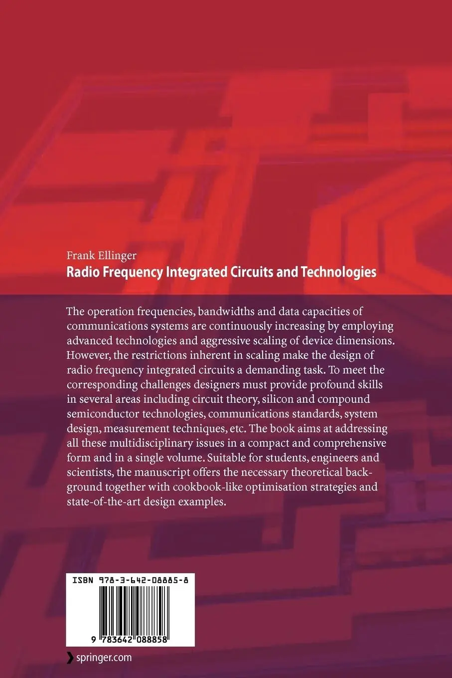 Rückseite: 9783642088858 | Radio Frequency Integrated Circuits and Technologies | Frank Ellinger