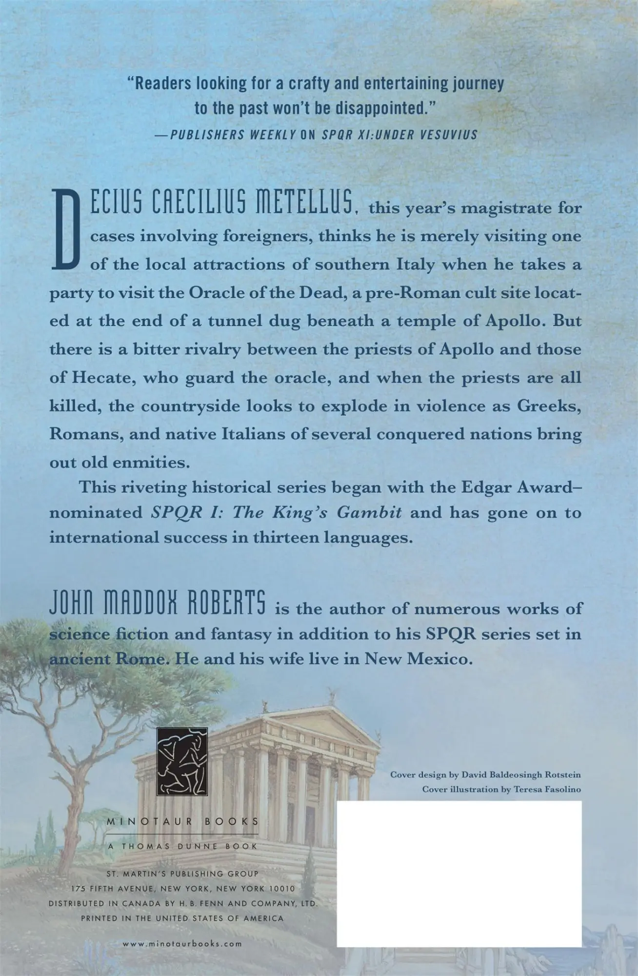 Rückseite: 9780312538958 | Oracle of the Dead | John Maddox Roberts | Taschenbuch | Englisch