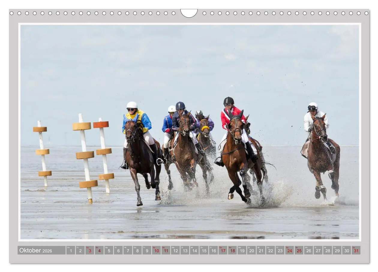 Bild: 9783457638958 | Pferde-Rennen auf Schnee und im Wasser (Wandkalender 2026 DIN A3...