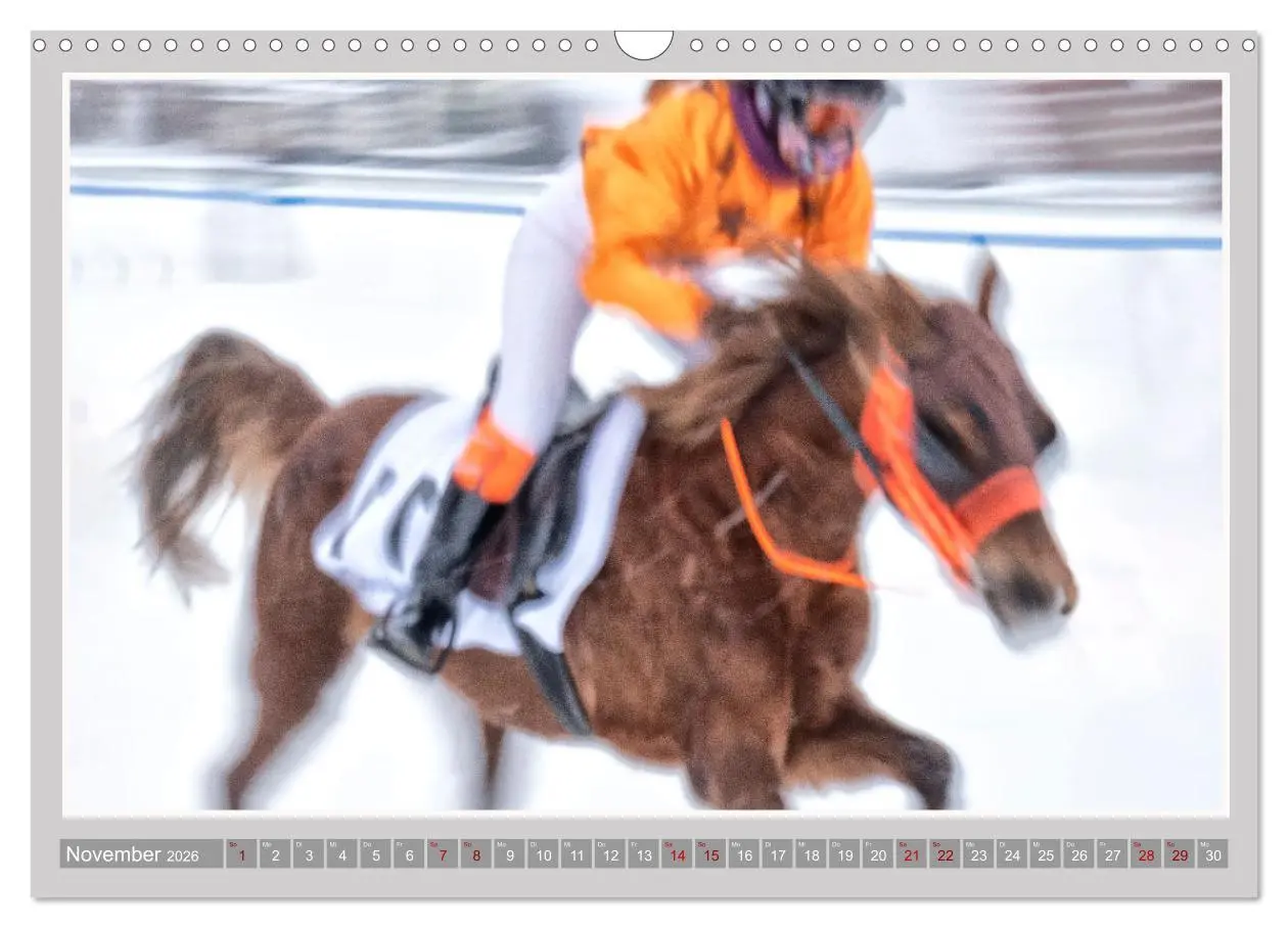 Bild: 9783457638958 | Pferde-Rennen auf Schnee und im Wasser (Wandkalender 2026 DIN A3...