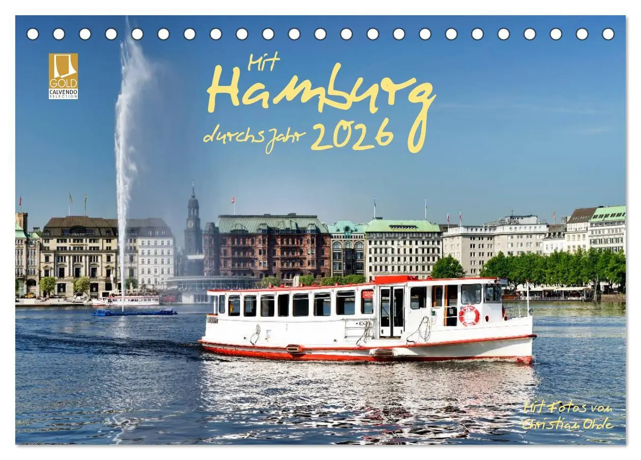 Cover: 9783516038958 | Mit Hamburg durchs Jahr 2026 (Tischkalender 2026 DIN A5 quer),...