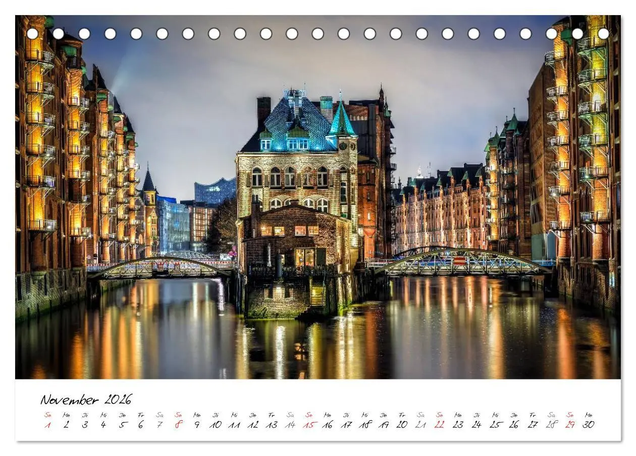 Bild: 9783516038958 | Mit Hamburg durchs Jahr 2026 (Tischkalender 2026 DIN A5 quer),...