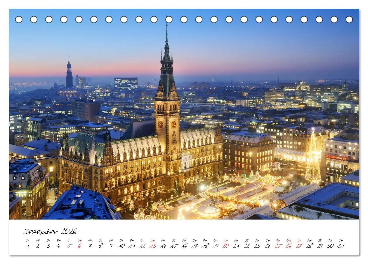 Bild: 9783516038958 | Mit Hamburg durchs Jahr 2026 (Tischkalender 2026 DIN A5 quer),...