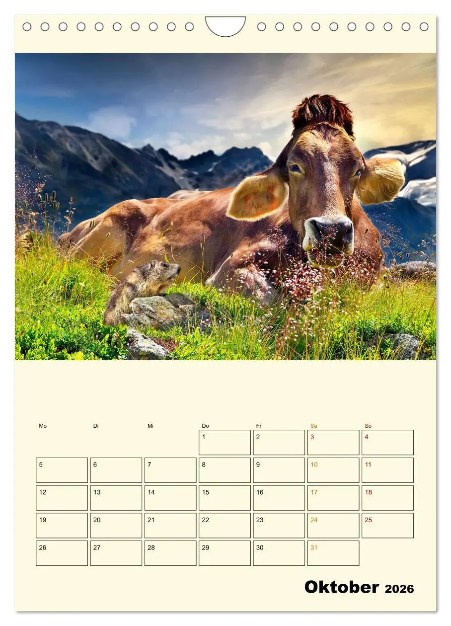 Bild: 9783516348958 | Glückliche Bergkühe (Wandkalender 2026 DIN A4 hoch), CALVENDO...