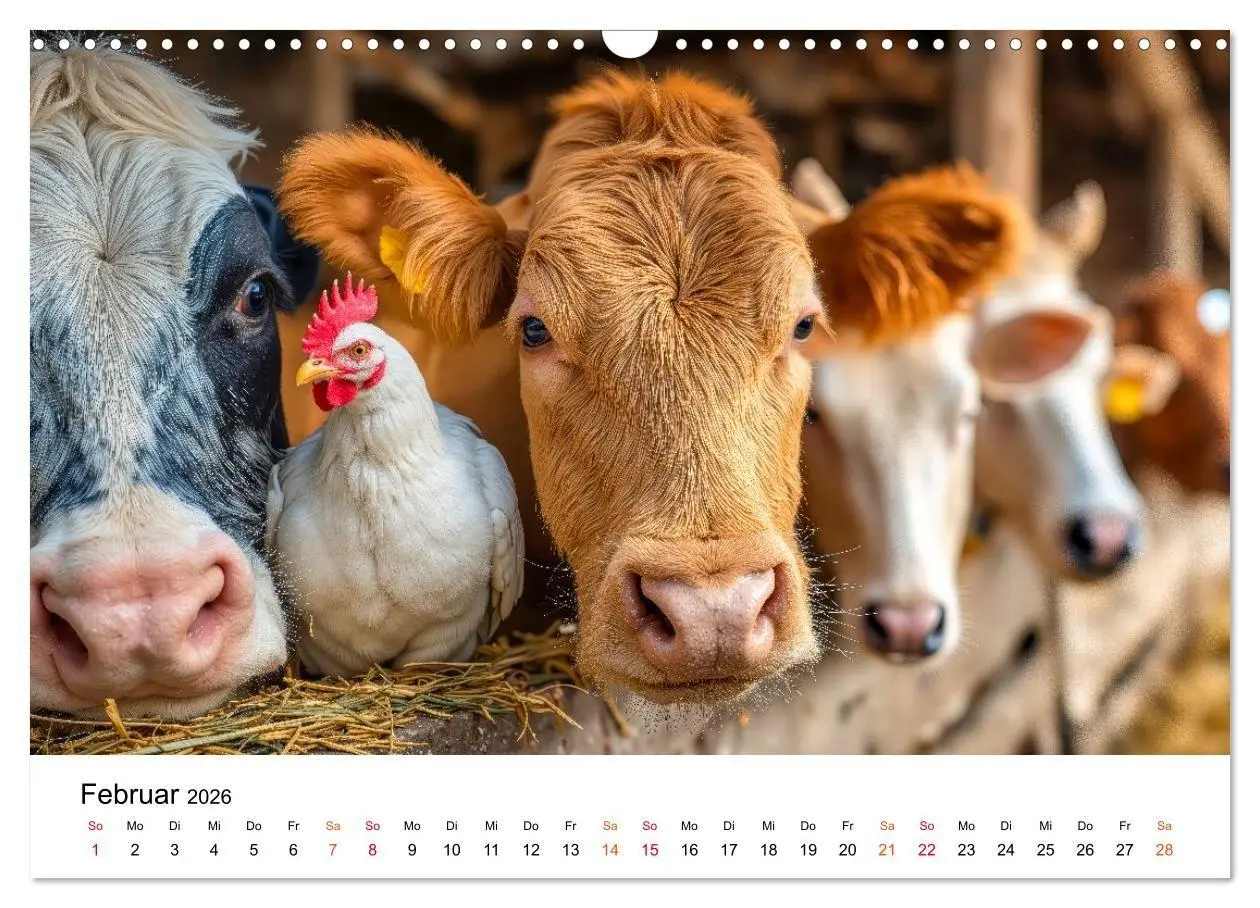 Bild: 9783516658958 | Hühner - gefiedert durchs Jahr (Wandkalender 2026 DIN A3 quer),...