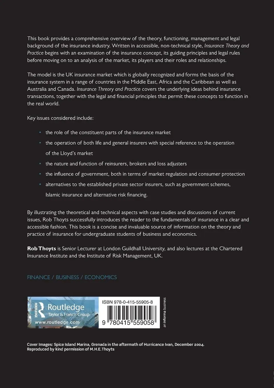 Rückseite: 9780415559058 | Insurance Theory and Practice | Rob Thoyts | Taschenbuch | Englisch
